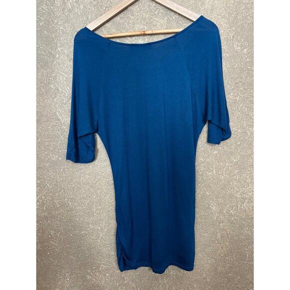 The Limited Blue Ruched Tunic Top M - Picture 2 of 6
